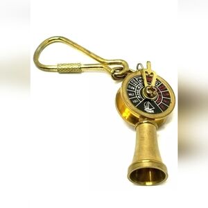 Vintage Speed Throttle Control Keychain 4 1/2" Brass Key Chain (B13)